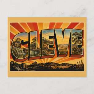 Postal Cleve South Australia Península de Eyre Arte Vinta