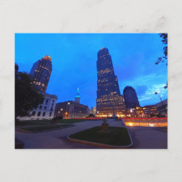 Postal Cleveland city center at night