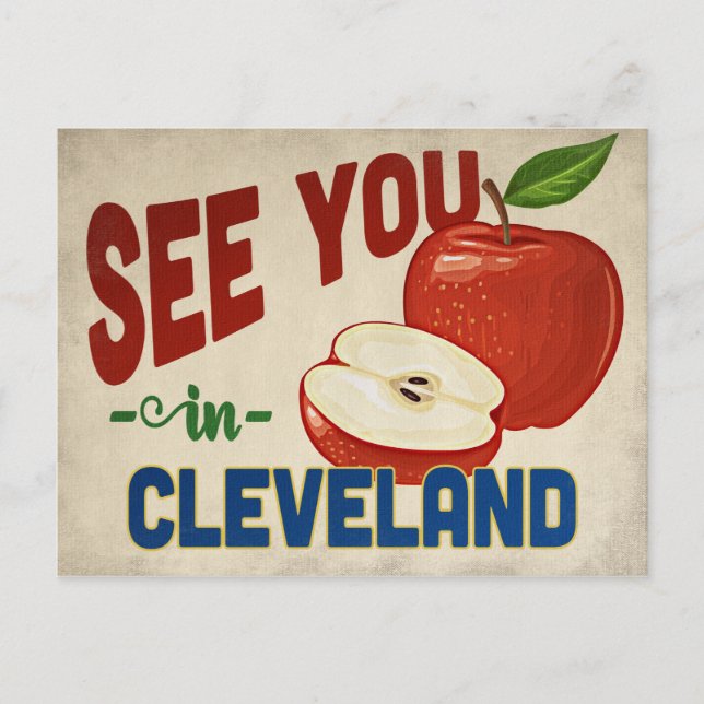 Postal Cleveland Ohio Apple - Viajes de época (Anverso)