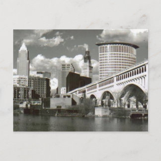 Postal Cleveland Ohio Blanco y negro