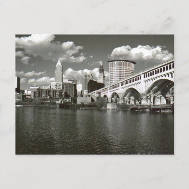 Postal Cleveland Ohio blanco y negro (Anverso)