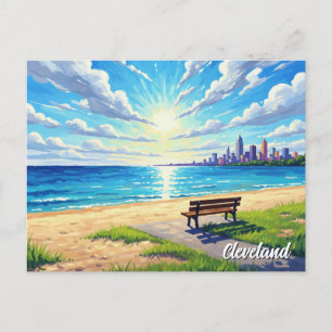 Postal Cleveland Ohio Edgewater Parque Viaje