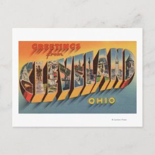 Postal Cleveland, Ohio - Escenas de letras grandes 2