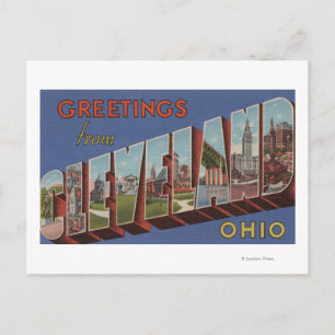 Postal Cleveland, Ohio - Escenas de letras grandes 3