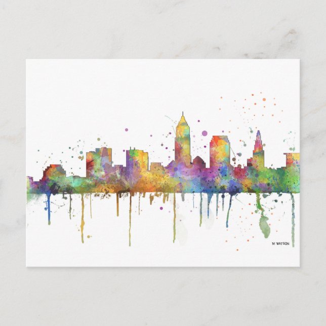 POSTAL CLEVELAND, OHIO SKYLINE (Anverso)