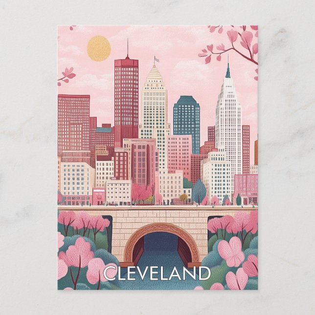 Postal Cleveland Ohio Travel (Anverso)