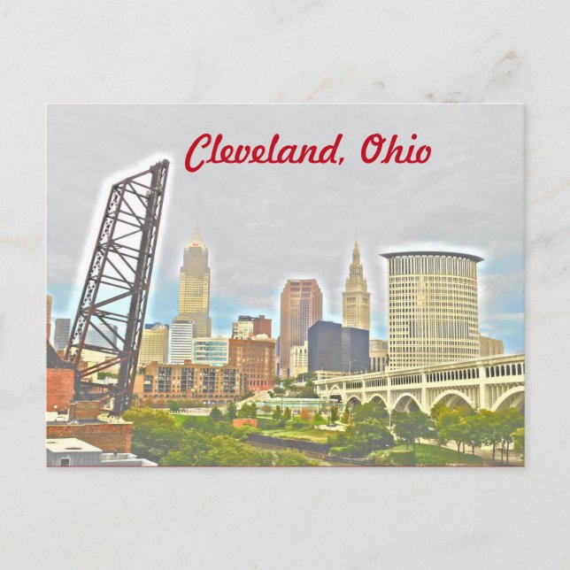 Postal Cleveland, Ohio West Bank Ver Postcard (Anverso)