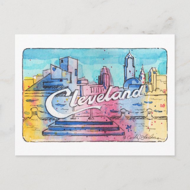 Postal Cleveland Sign North Coast Harbor Postcard (Anverso)