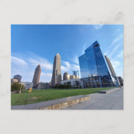 Postal Cleveland skyline at Memorial Plaza