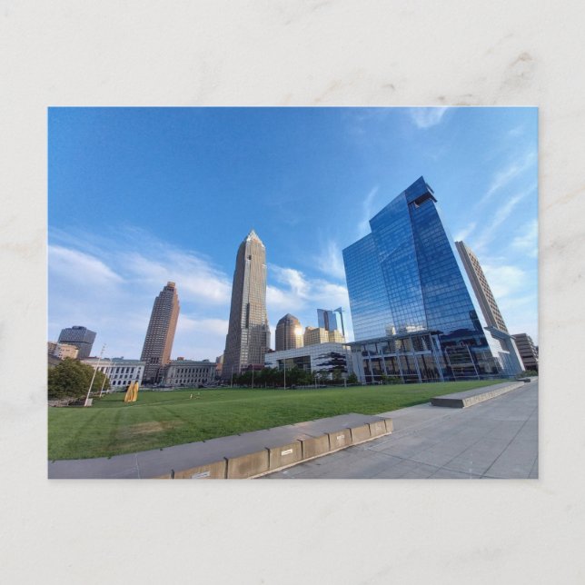 Postal Cleveland skyline at Memorial Plaza (Anverso)
