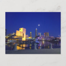 Postal Cleveland skyline at night