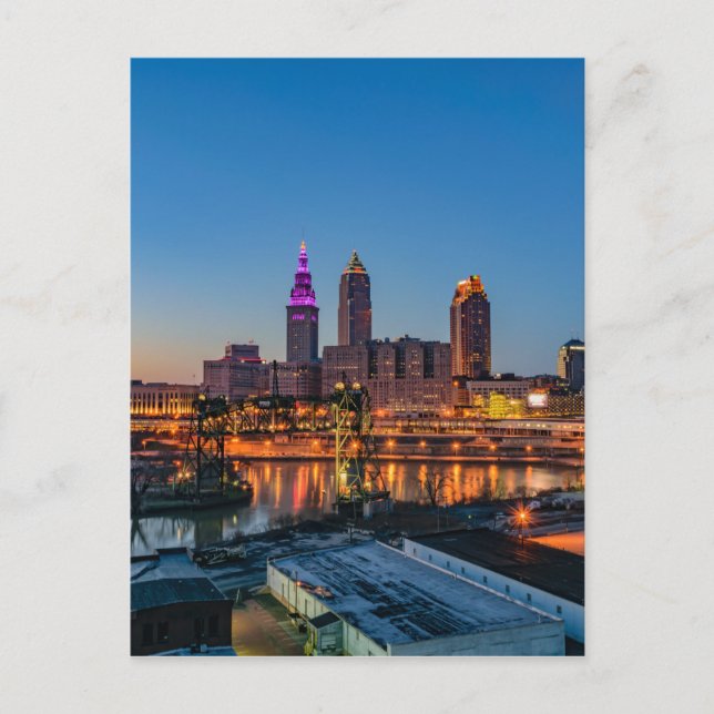 Postal Cleveland Skyline at Sunset (Anverso)