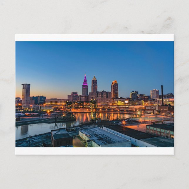 Postal Cleveland Skyline at Sunset (Anverso)