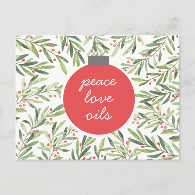 Postal Cliente de aceite esencial para Navidades de vacac (Anverso)