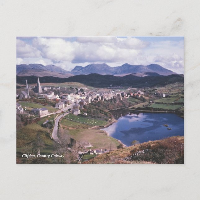 Postal Clifden, County Galway, Irlanda foto antigua de 19 (Anverso)