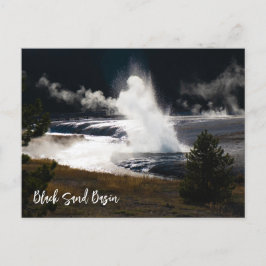 Postal Cliff Geyser Erupción Cuenca de Arena Negra Yellow