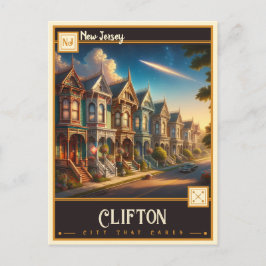 Postal Clifton, Nueva Jersey | Vintage