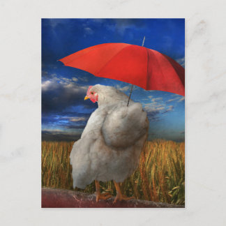 Postal Clima de aves de corral - Predicando lluvias