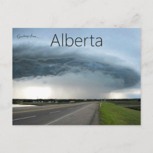 Postal Clima tormentoso en Alberta Canadá