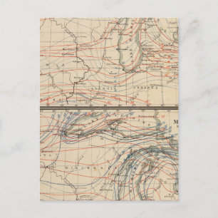 Postal Climatología de Michigan Atlas Mao