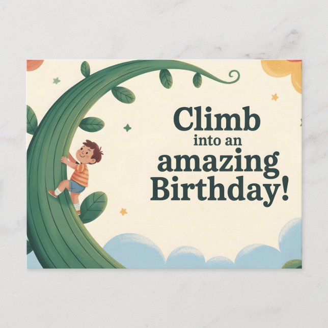 Postal Climb into an Amazing Birthday Greeting (Anverso)