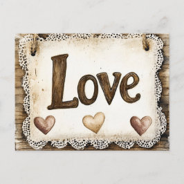 Postal Clipart del Día de San Valentín Romántico Acogedor