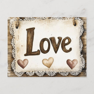 Postal Clipart del Día de San Valentín Romántico Acogedor