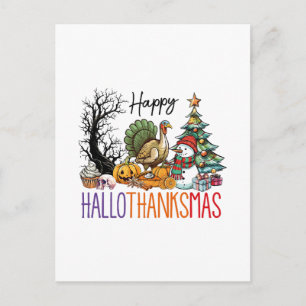 Postal Clipart Feliz Hallothanksmas