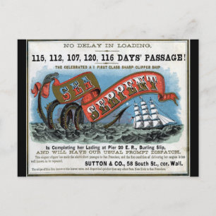 Postal Clipper Sailing Serpiente Marina
