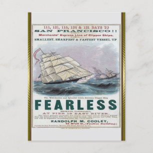 Postal Clipper Sailing Sin Miedo