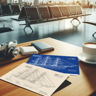 Postal Clipper Ship Flying Cloud - Blueprint ABD