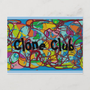 Postal Clon Club de Orphan Black TV muestra arte abstract