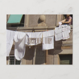 Postal Clothesline, Trastevere, Italia Postcard