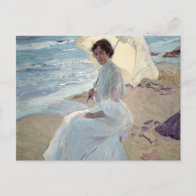 Postal Clotilde en la playa - Joaquín Sorolla (Anverso)