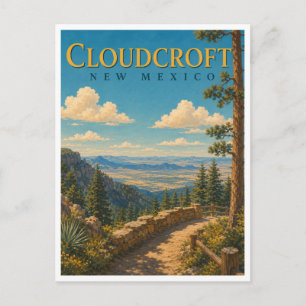 Postal Cloudcroft Nuevo México Bosque de Montaña GeoSaga
