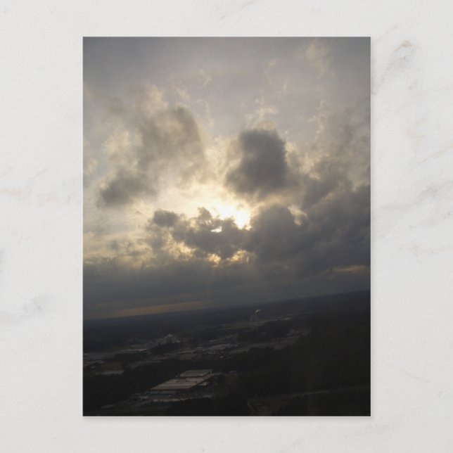Postal Clouds Sky Sunlight Silver Luminoso Paisaje nublad (Anverso)