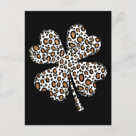 Postal Clover Shamrock Leopard Spots St. Patrick's Day