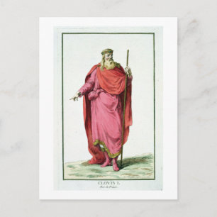 Postal Clovis I (481-511) Rey de los Francos de Salián de