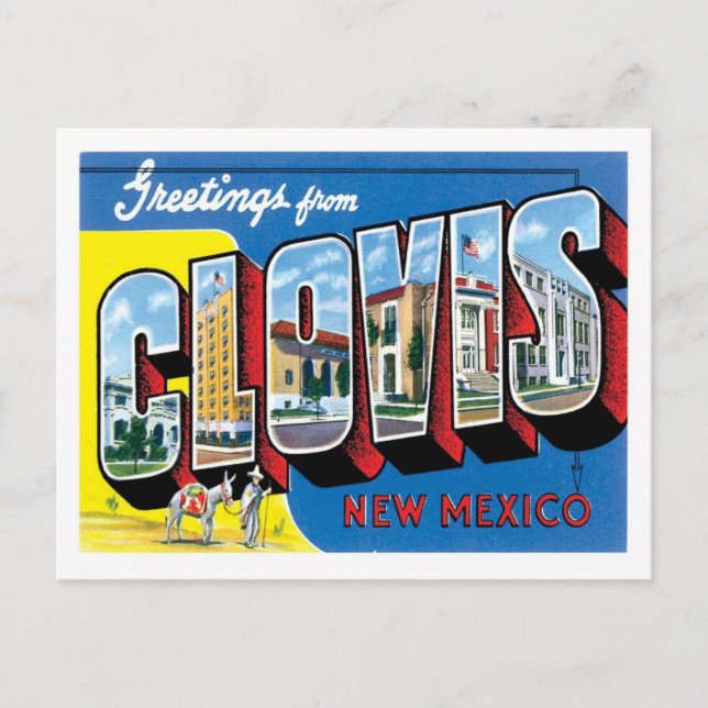Postal Clovis NM Ciudad de Estados Unidos (Anverso)