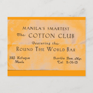 Postal club de algodón, manila