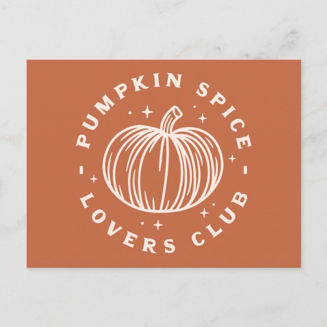 Postal Club de Amantes de la Especia de Calabaza (Anverso)