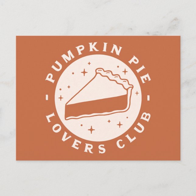 Postal Club de Amantes de la Tarta de Calabaza (Anverso)