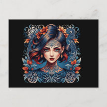 Club de damas de tatuaje, azul