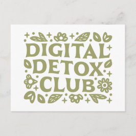 Postal club de desintoxicación digital chica de bienestar