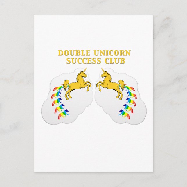 Postal Club de éxito de doble unicornio (Anverso)