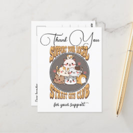 Postal club de gatos callejeros personalizado