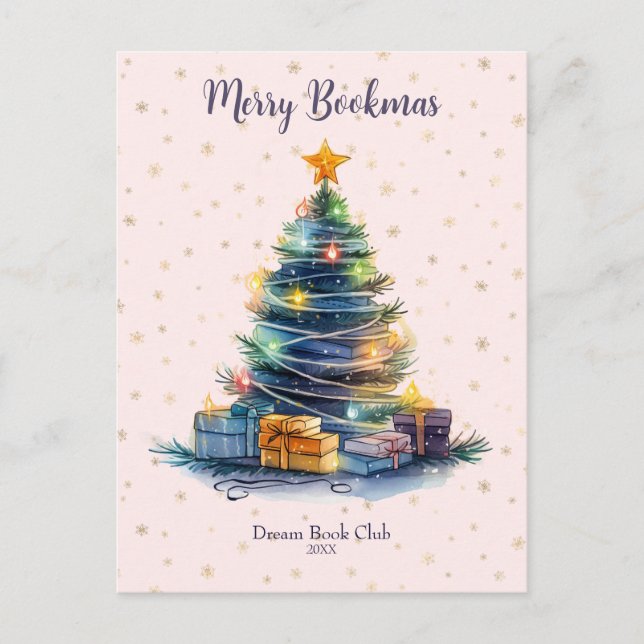 Postal Club de Libros Merry Bookmas (Anverso)