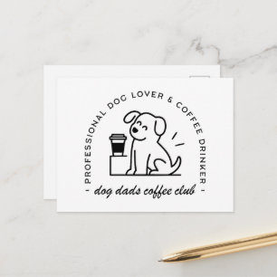 Postal Club de papás amantes de los perros y el café