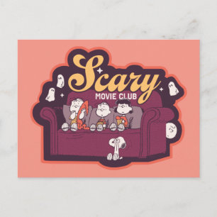 Postal Club de Películas de Terror de Peanuts en el Sofá