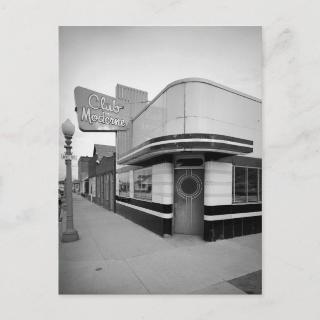 Postal Club Moderne Bar, Anaconda, MT (Anverso)